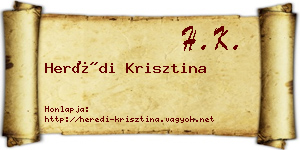 Herédi Krisztina névjegykártya